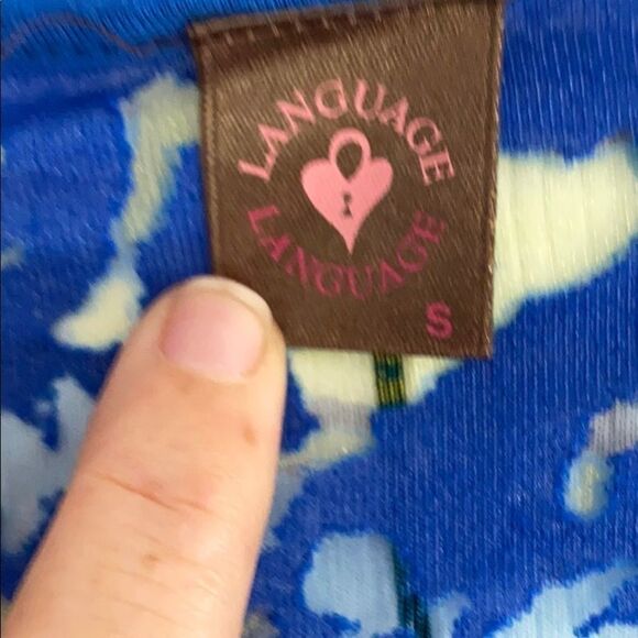 Language Language Royal Blue & Sheer Dressy Top - Picture 5 of 8